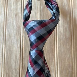 Croft and Barrow - Red, Black and Silver Tie